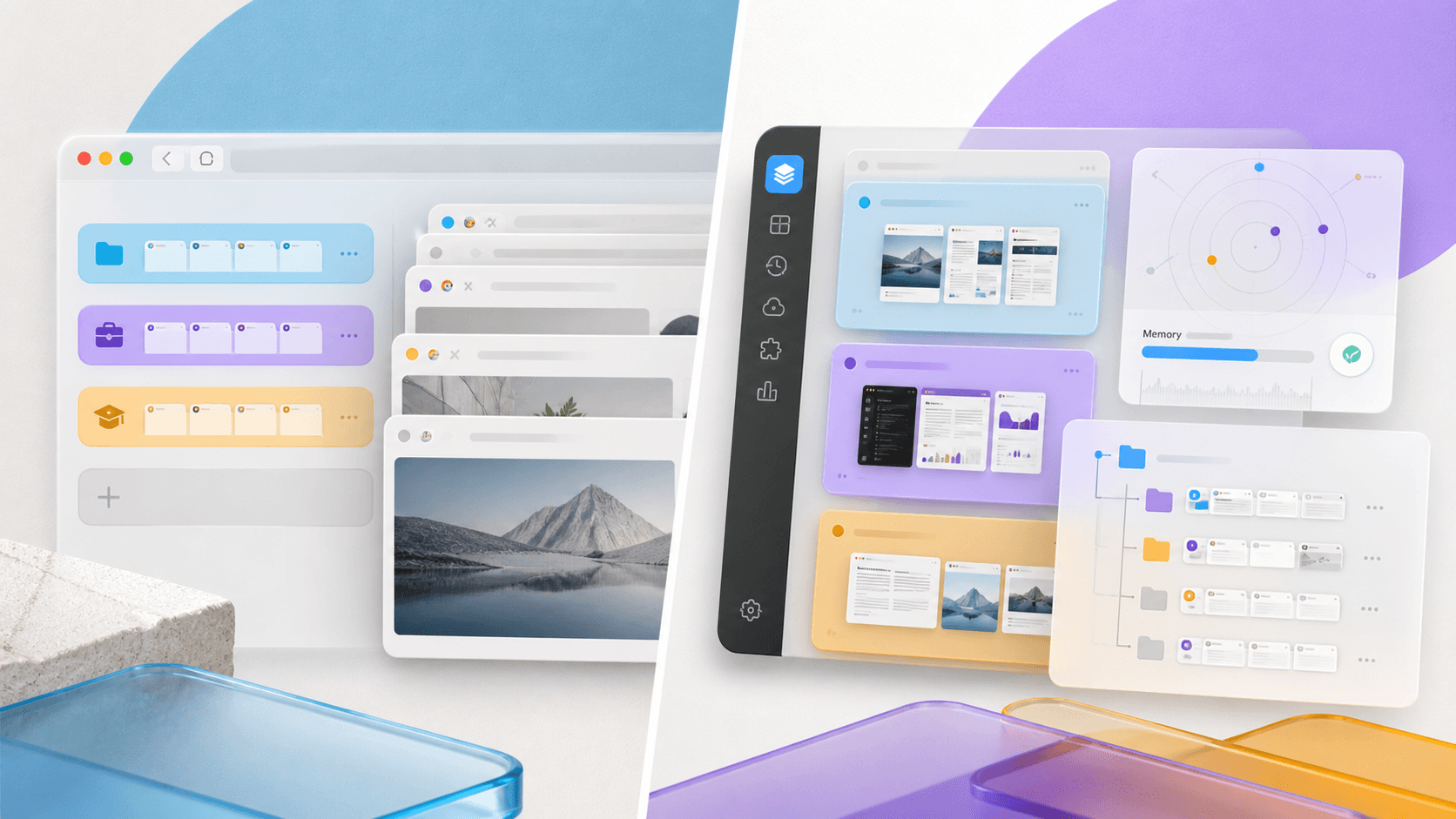 Safari Tab Groups compared with organized saved tab manager sessions on a Mac